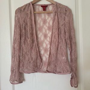 Pink Lace Shrug/Bolero Jacket